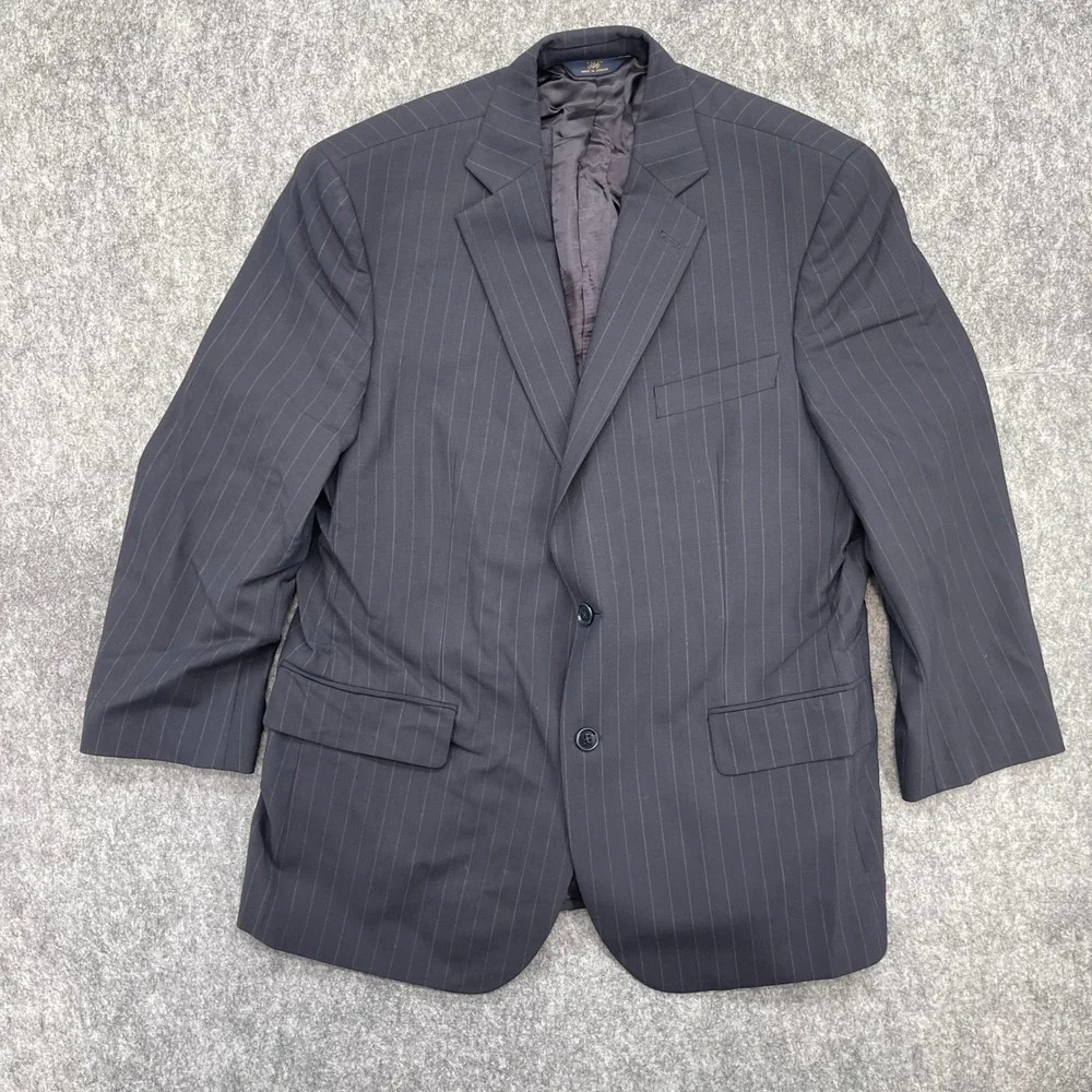 Brooks Brothers Blazer 346 Mens 42S Navy Pinstripe Wool Stretch Sport
